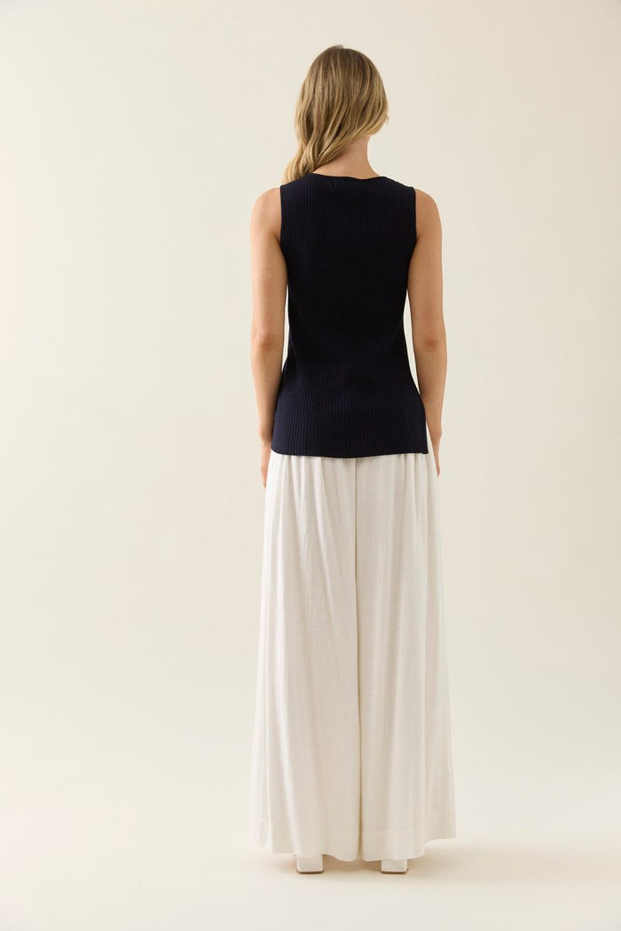 Adele Split Tank (Navy)
