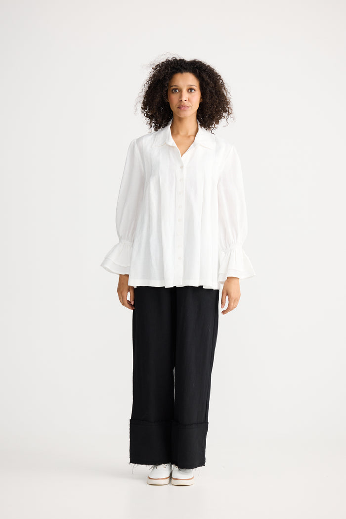The Shanty Corp Aeris Button Through Shirt in White | Women's Clothing | Gretel Lane