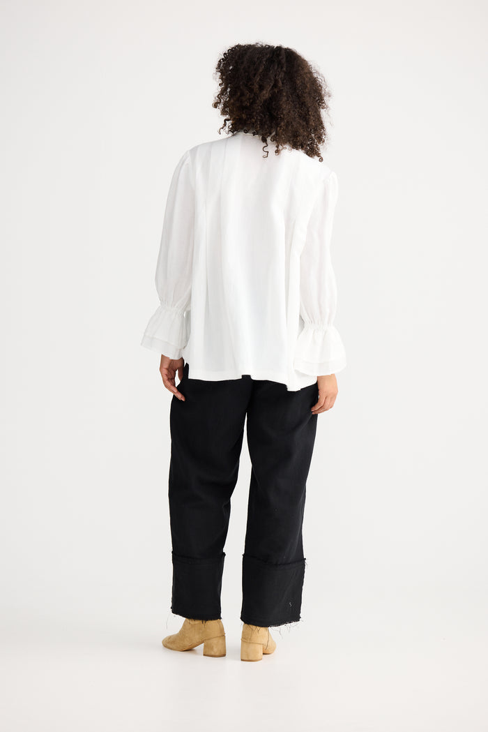 The Shanty Corp Aeris Button Through Shirt in White | Women's Clothing | Gretel Lane