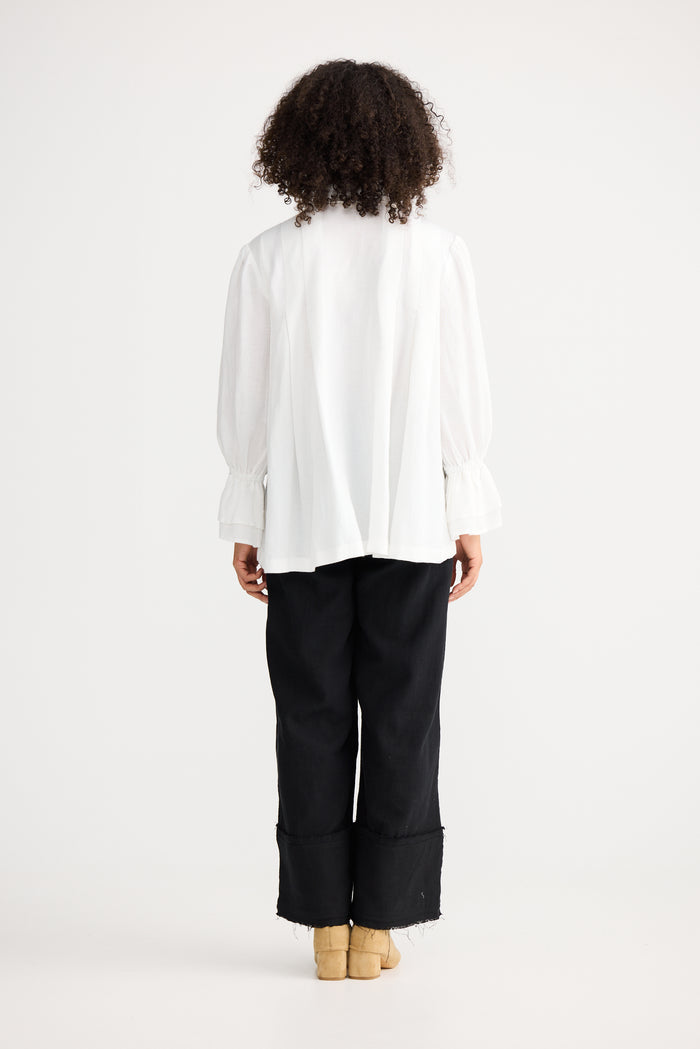 The Shanty Corp Aeris Button Through Shirt in White | Women's Clothing | Gretel Lane