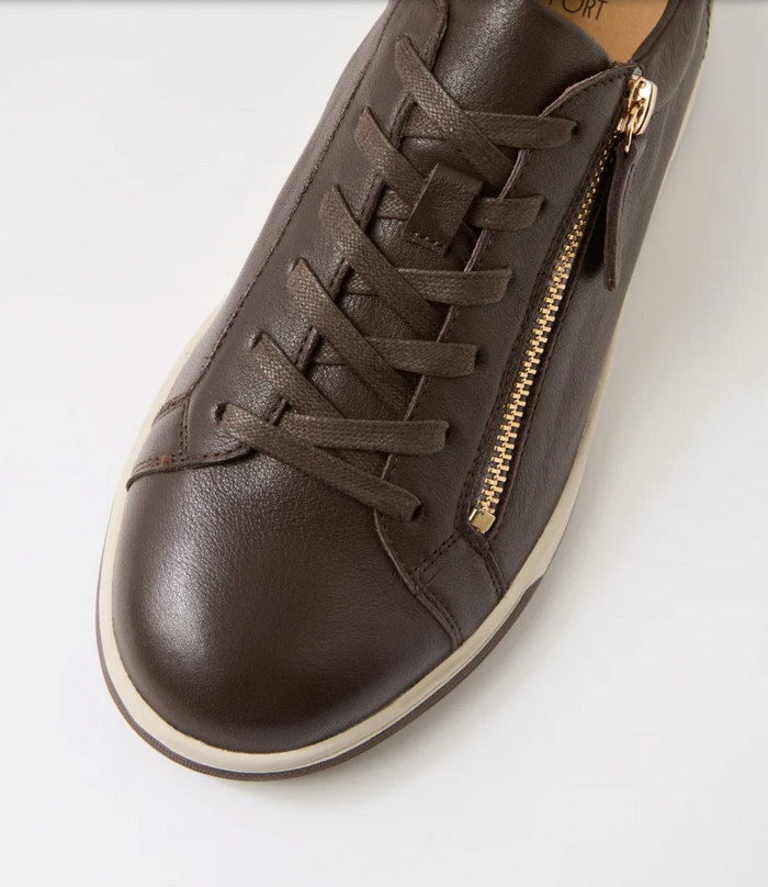 Aito Chocolate Leather Sneaker | Gretel Lane