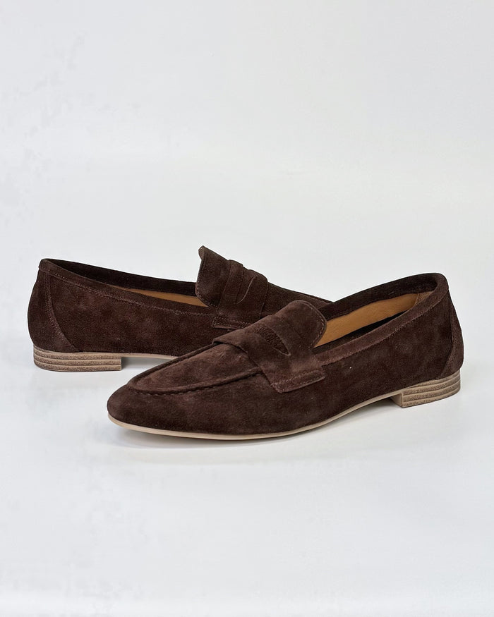 Luna Sole Alicia Women's Flat Loafer Brown Suede | Women's Shoes | Gretel Lane