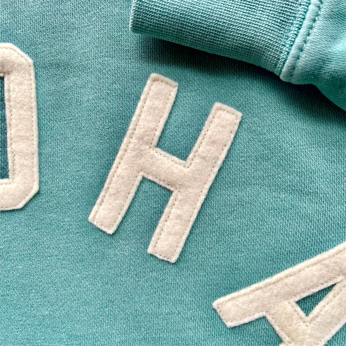 ALOHA - ivory on green fade