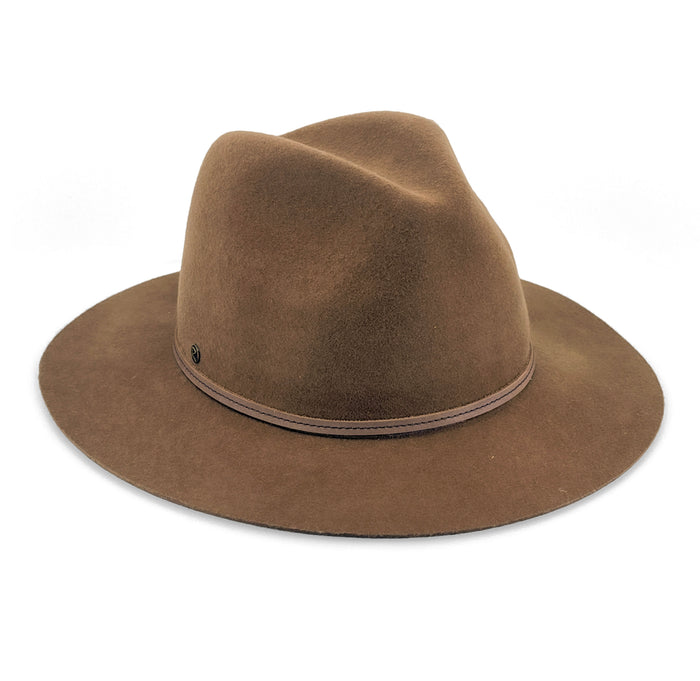 Women's chocolate brown fedora hat sun protection hat