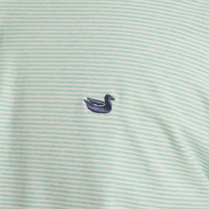 Mint Relaxed Stripe | Logo Detail