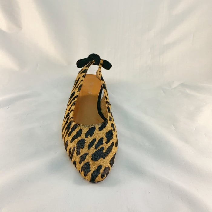Chrissie Amara Leopard slingback flats pointed toe