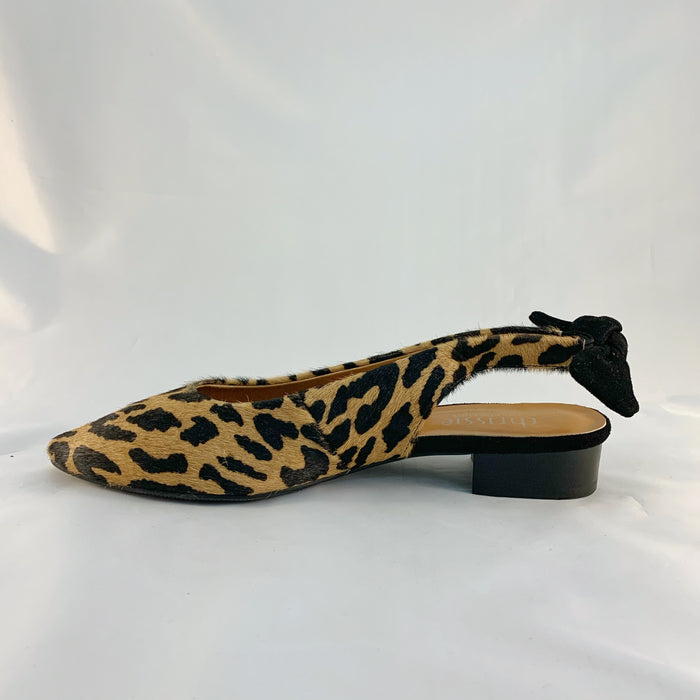 Amara leopard slingback shoes | Chrissie