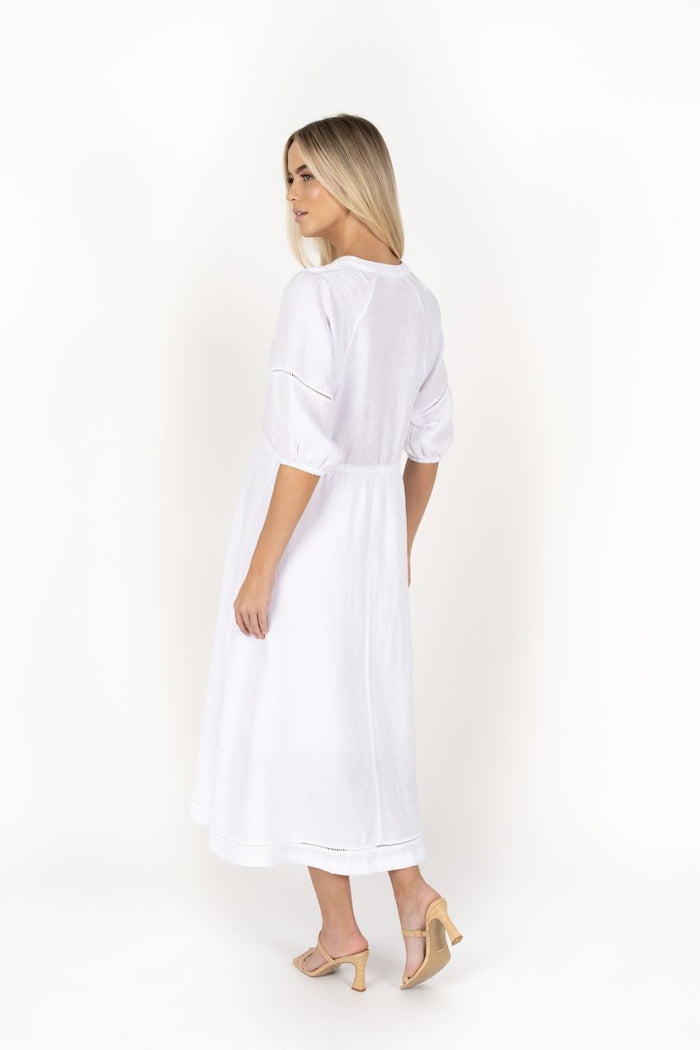 Ambrosia Midi Dress (White)