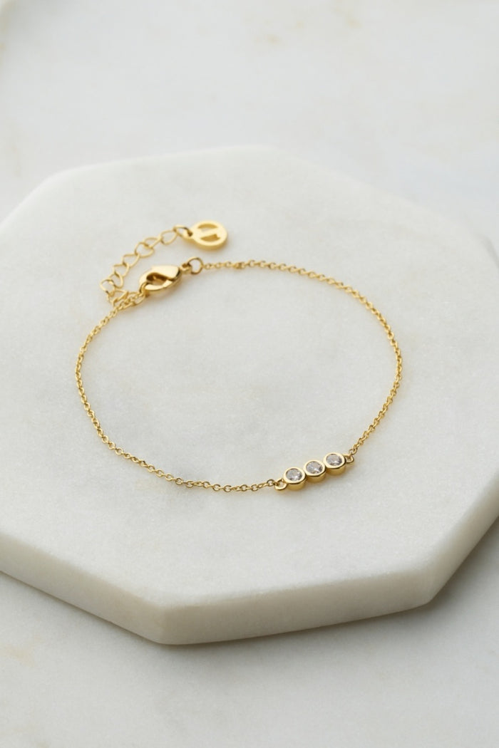 Zafino Amy Gold Crystal Trilogy Bracelet | Women's Jewellery | Gretel Lane