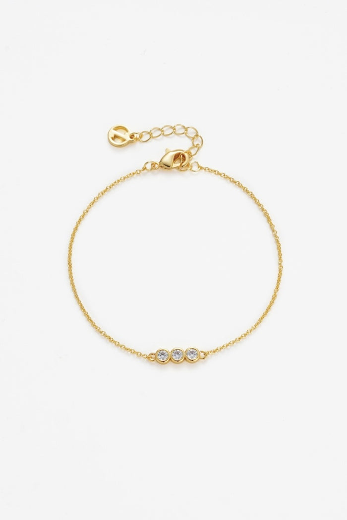 Zafino Amy Gold Crystal Trilogy Bracelet | Women's Jewellery | Gretel Lane