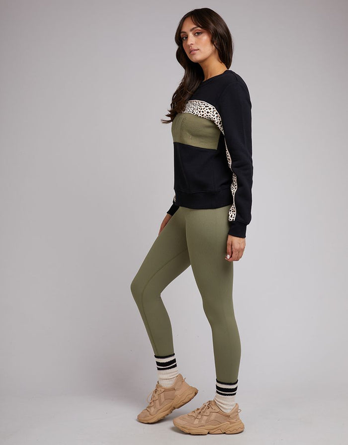 Anderson Panel Sweatshirt in Black Jumper