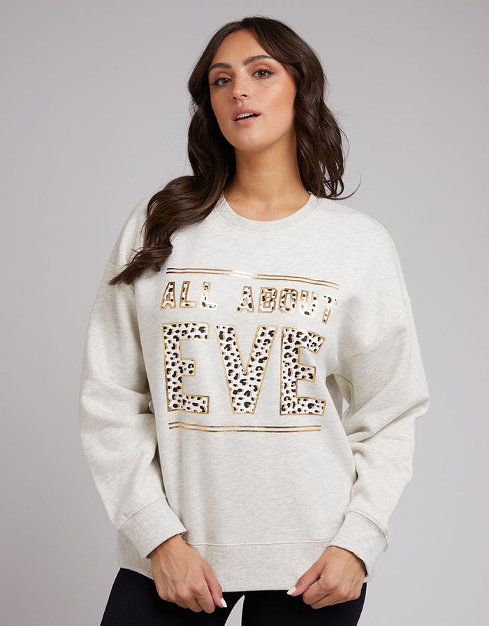 Anderson Patched Crew Sweatshirt Oatmeal