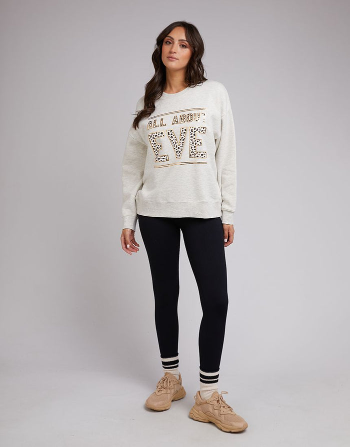 Women's Oatmeal Crew Neck Sweatshirt