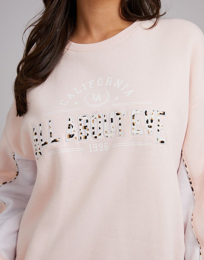 All About Eve Anderson Sports Crew Sweater Pink