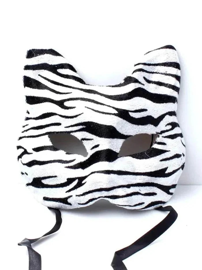 Animal Cat Style Face Wear Mask - thefancydress.co.uk
