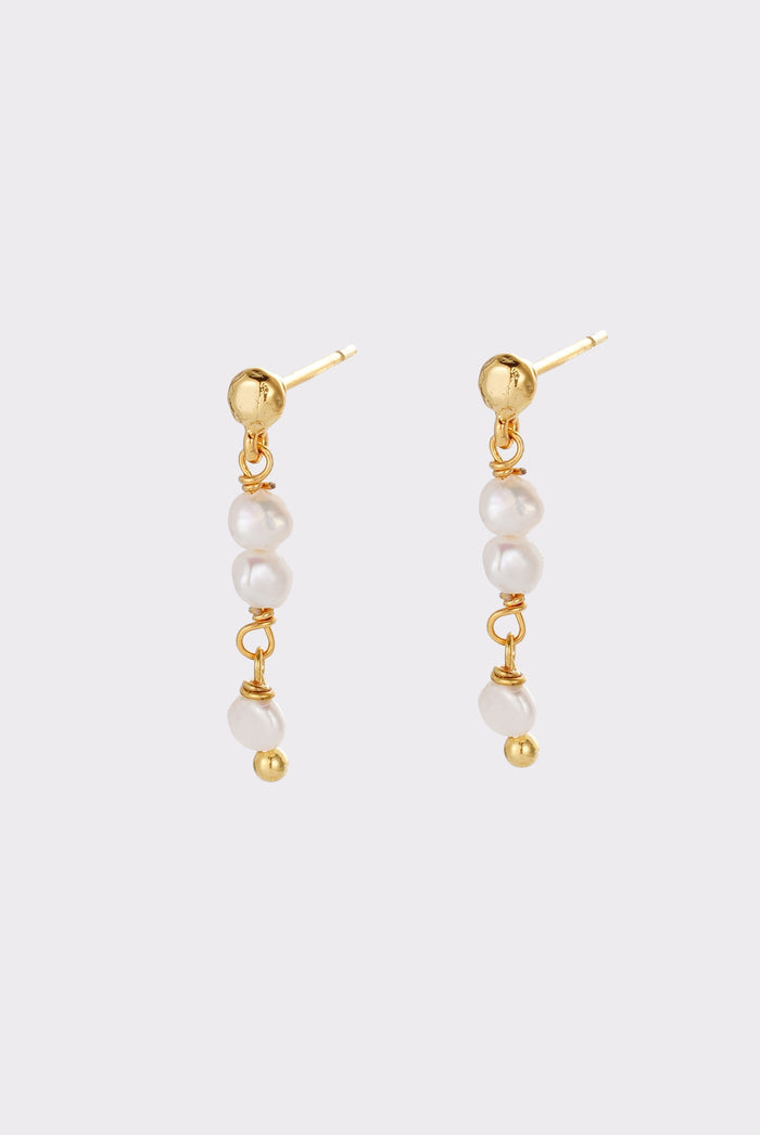 Zafino Annika Pearl Drop Stud Earring Gold | Women's Jewellery | Gretel Lane