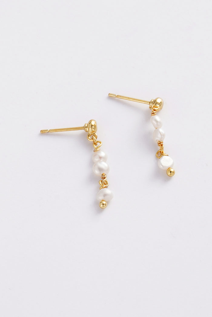 Zafino Annika Pearl Drop Stud Earring Gold | Women's Jewellery | Gretel Lane