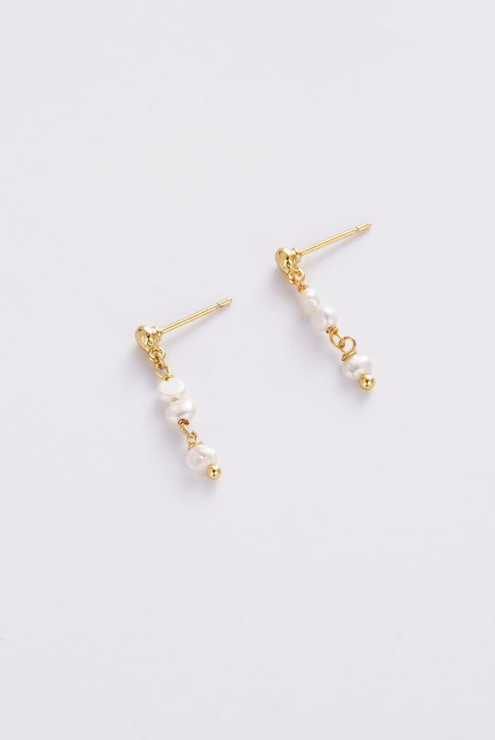 Zafino Annika Pearl Drop Stud Earring Gold | Women's Jewellery | Gretel Lane
