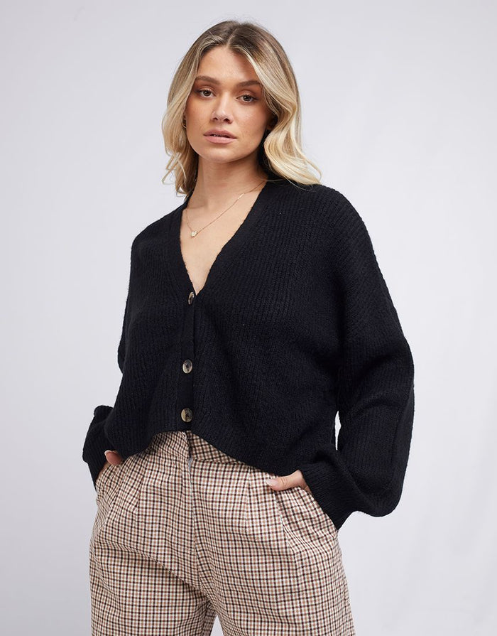All About Eve Women's Black Knit Cropped Ari Cardigan | Gretel Lane