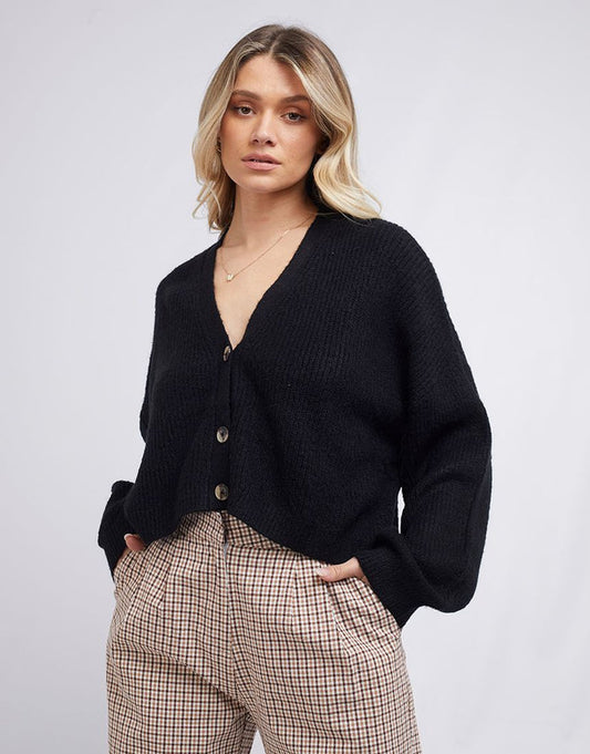 All About Eve Women's Black Knit Cropped Ari Cardigan | Gretel Lane