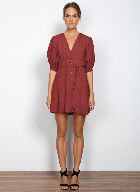 Women’s Aries Mini Dress in Rust | Wish