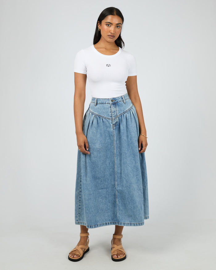 Women's full-length denim skirt | All About Eve