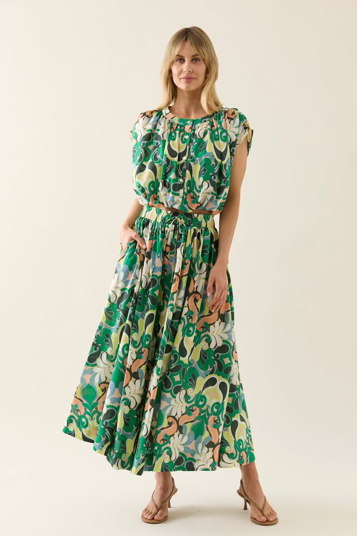 Aurora Maxi Skirt (Paisley)