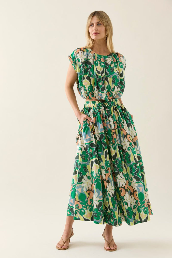 Aurora Maxi Skirt (Paisley)