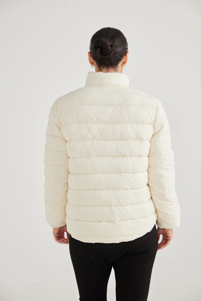 Brave + True classic White puffer winter jacket