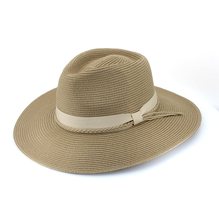 Tina M Bahama Wide Brim Fedora Latte | Women's Hats | Gretel Lane