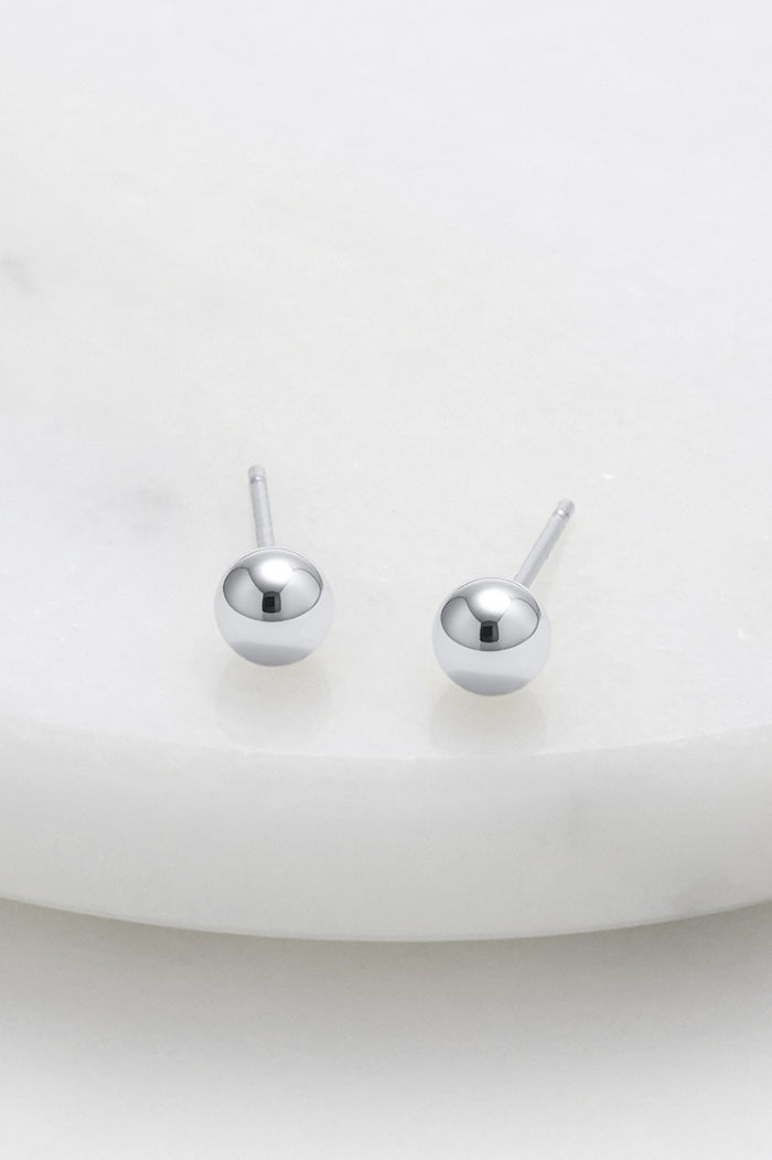 Zafino Women's Silver Ball Stud Earrings | Gretel Lane