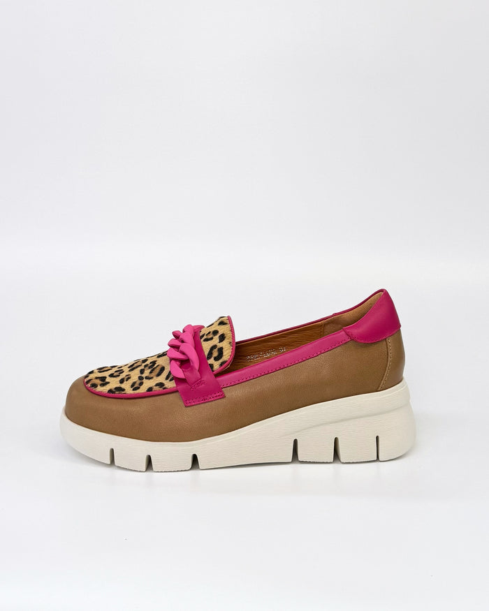 Marco Santini Barcelona Flatform Leather Loafer Caramel Goat | Women's Shoes | Gretel Lane