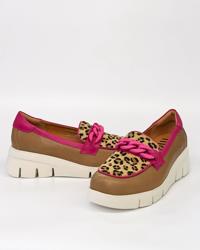 Marco Santini Barcelona Flatform Leather Loafer Caramel Goat | Women's Shoes | Gretel Lane