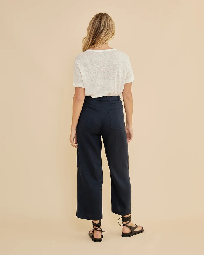 Barossa Linen Pant (Navy)