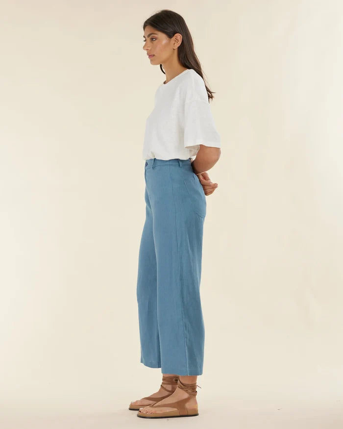 Barossa Linen Pant (Pacific)