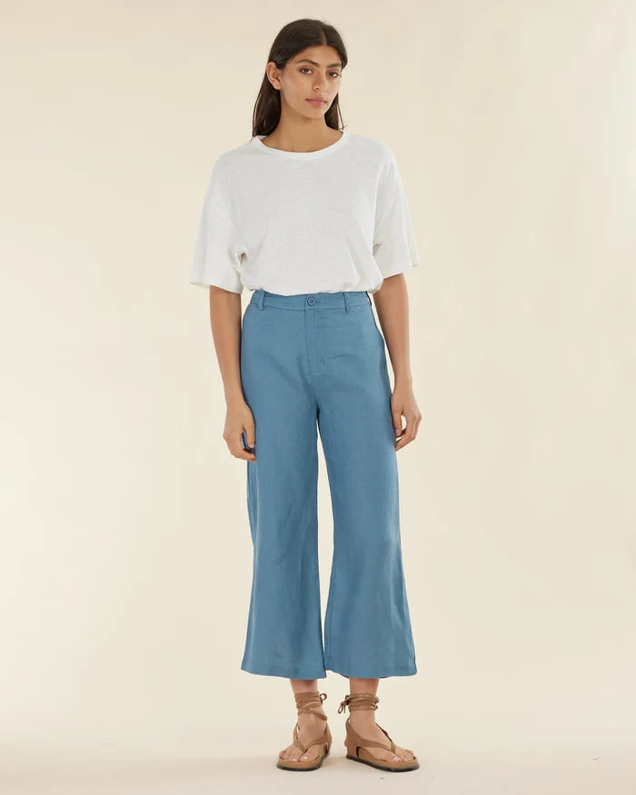 Barossa Linen Pant (Pacific)