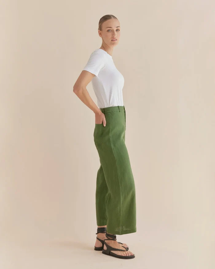 Barossa Linen Pant (Verdant)