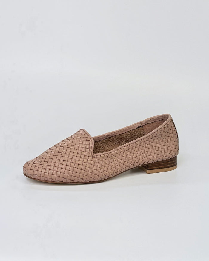 Luna Sole Basel Women's Flat Loafer Cameo Woven Leather | Women's Shoes | Gretel Lane