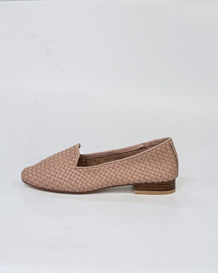 Luna Sole Basel Women's Flat Loafer Cameo Woven Leather | Women's Shoes | Gretel Lane