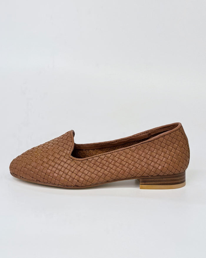 Luna Sole Basel Women's Flat Loafer Coconut Woven Leather | Women's Shoes | Gretel Lane
