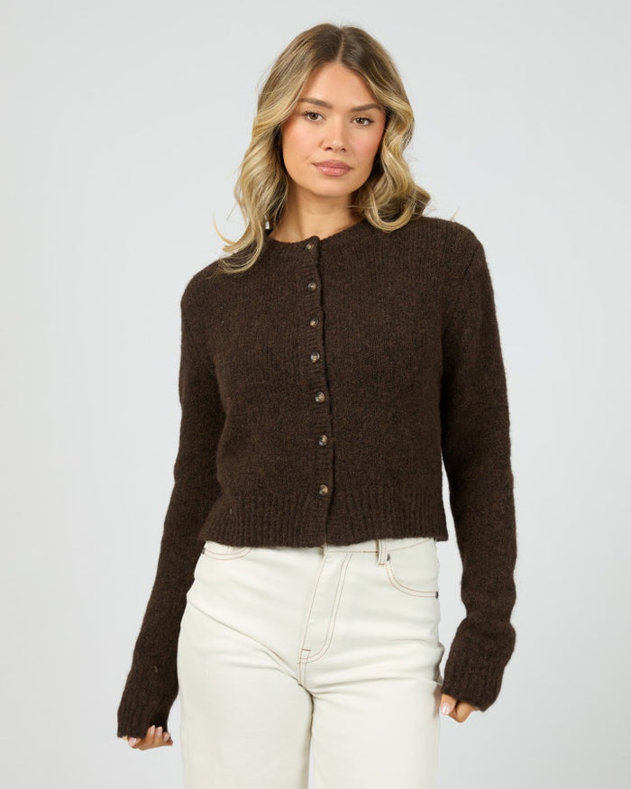 All About Eve women's  Brown Knit Bayside Cardigan | Gretel Lane