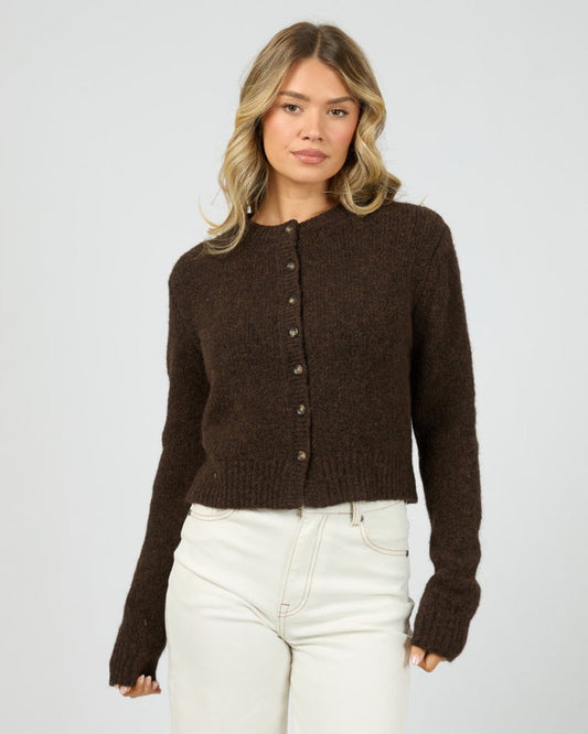 All About Eve women's  Brown Knit Bayside Cardigan | Gretel Lane