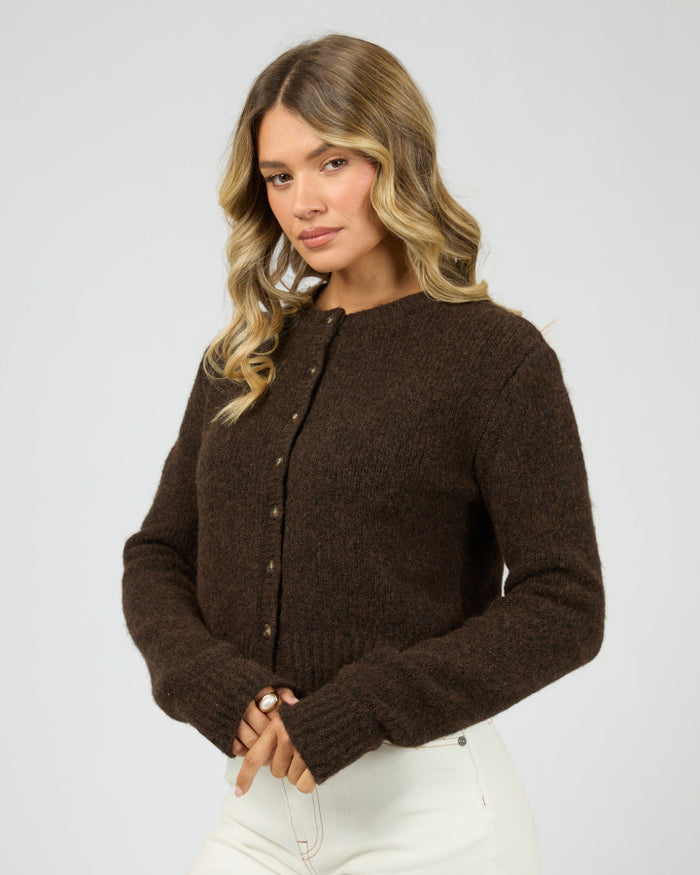 All About Eve women's  Brown Knit Bayside Cardigan | Gretel Lane