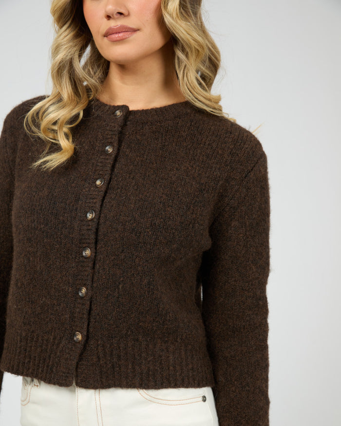 All About Eve women's  Brown Knit Bayside Cardigan | Gretel Lane