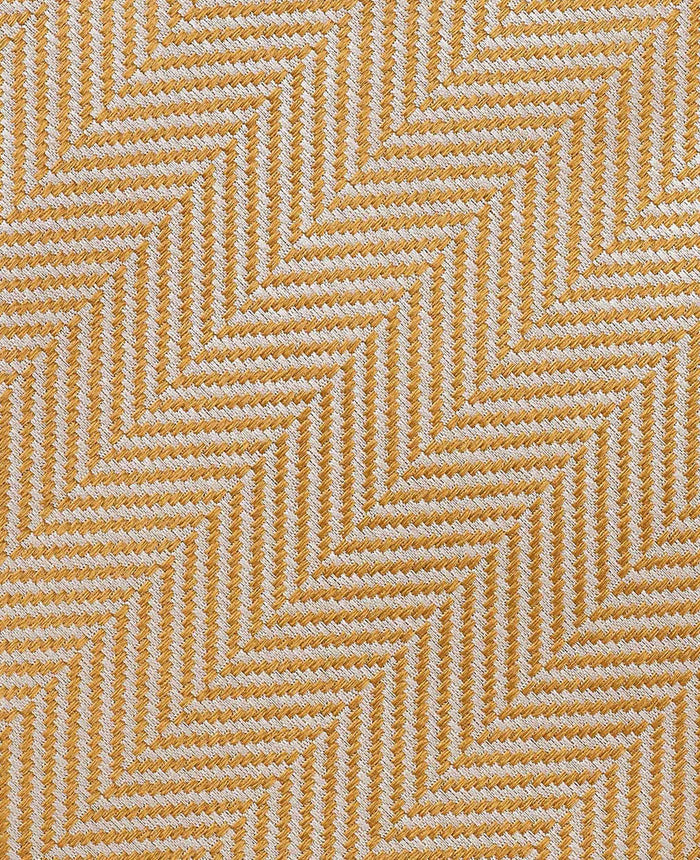 Men's Beige Herringbone Seven Fold Silk Tie fabric detail