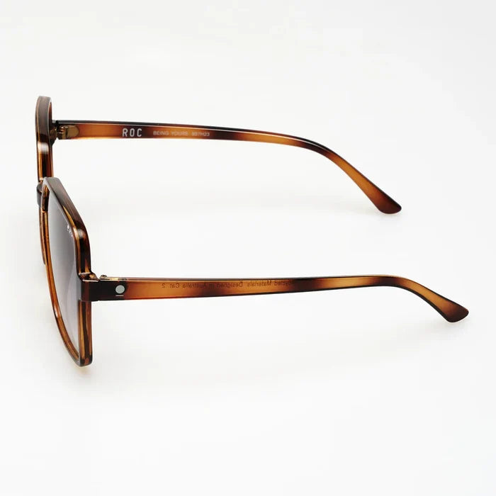 ROC Being Yours Large Square Sunglasses Tortoiseshell | Women's Eyewear | Gretel Lane