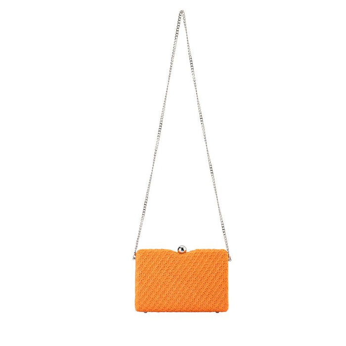 Birdie Textural Handle Bag (Orange)