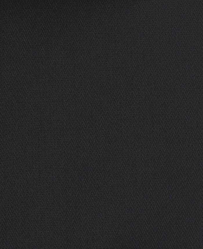 Men's Black Cotton Herringbone Slim Fit Formal Shirt With Double Cuffs fabric detail