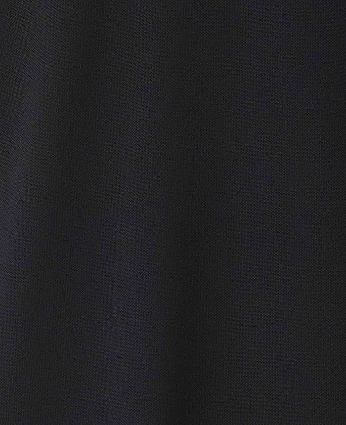 Men's Black Cotton Short Sleeve Polo Shirt fabric detail