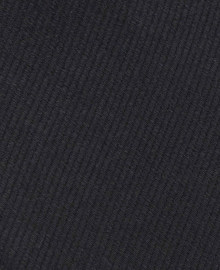 Men's Black Fine Twill Pure Silk Tie fabric detail